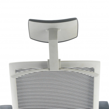 ergonomic chair white grey white frame headrest mesh 1d adjustable armrests lumbar support headrest 5