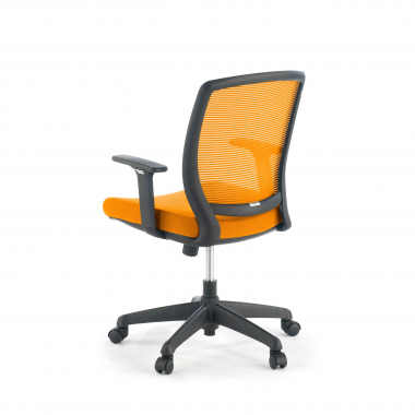 swivel chair orange chair black frame mesh 1d adjustable armrests 8