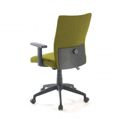 swivel chair green kobe fabric fixed armrests lumbar support 8