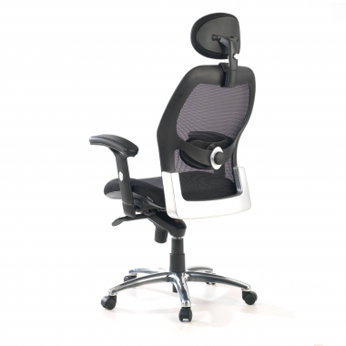 office chair black hong kong mesh 1d adjustable armrests lumbar support headrest 8
