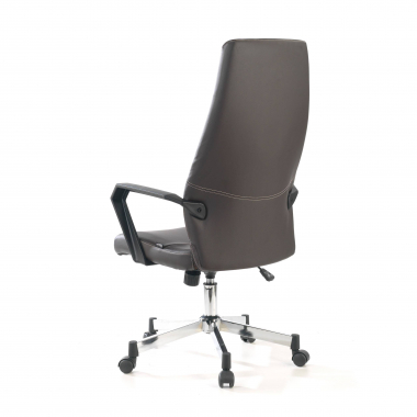 office chair brown victory synthetic leather fixed armrests 8