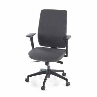 office chair black upholstered fabric fabric 3d adjustable armrests 8