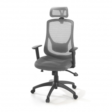 office chair gray lake mesh 1d adjustable armrests lumbar support headrest 6