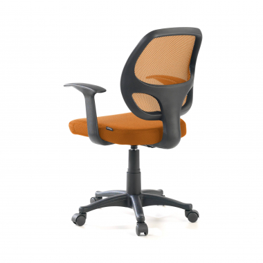 cheap office chair orange one mesh fixed armrests 8