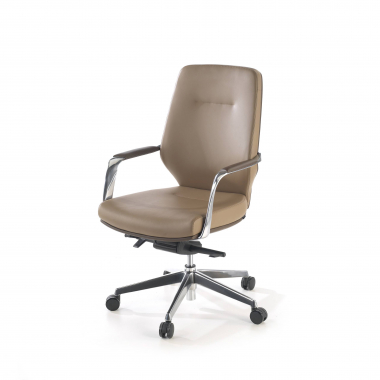 office chair brown low back bicolor synthetic leather upholstered armrests 8