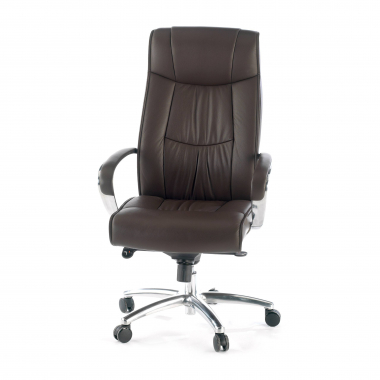 office chair brown high back faux leather synthetic leather upholstered armrests 8