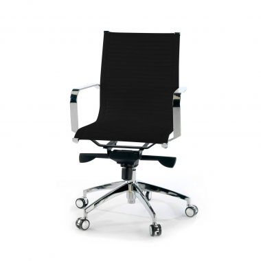office chair black chromed frame faux leather synthetic leather fixed armrests 8