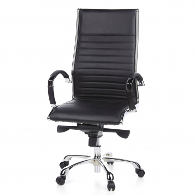 office chair black faux leather synthetic leather fixed armrests 8