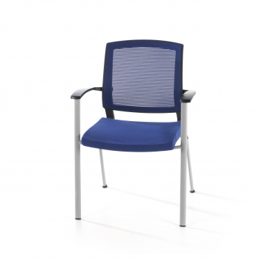 visitor chair blue adam mesh fixed armrests 8