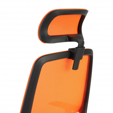 office chair orange argos mesh fixed armrests headrest 7