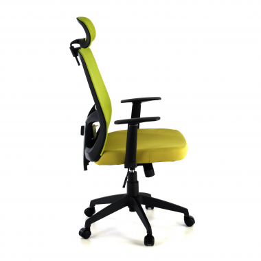 office chair green argos mesh fixed armrests headrest 6