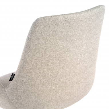 visitor chair gray sled base frame fabric fixed armrests 4