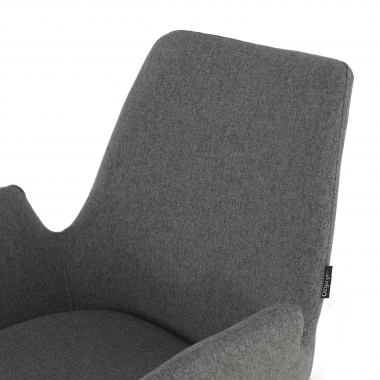 visitor chair anthracite sled base frame fabric fixed armrests 5