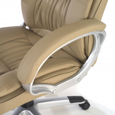 office chair beige bavaria synthetic leather upholstered armrests 5