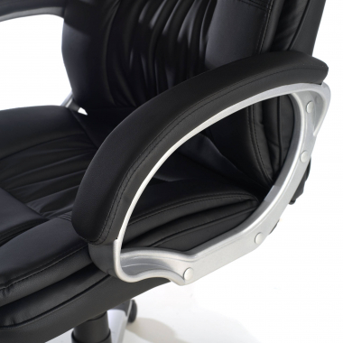 office chair black bavaria synthetic leather upholstered armrests 5
