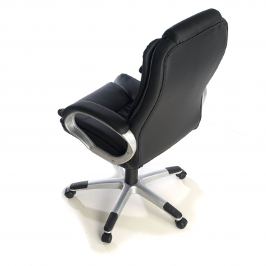 office chair black bavaria synthetic leather upholstered armrests 6