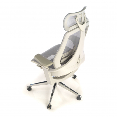 ergonomic chair white grey thunder mesh 3d adjustable armrests lumbar support headrest 10