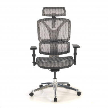 ergonomic chair gray focus mesh 3d adjustable armrests lumbar support 5