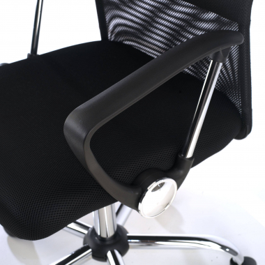 office chair black nova mesh fixed armrests 5