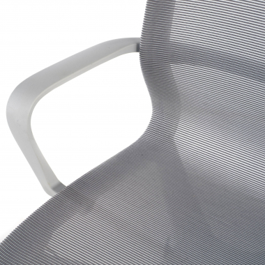 designer office chair white grey black frame mesh fixed armrests 4