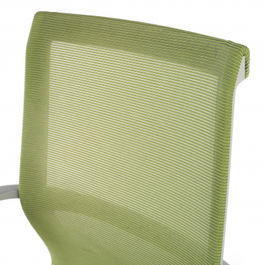 designer office chair white green black frame mesh fixed armrests 8