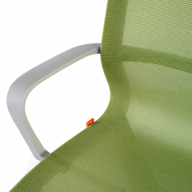 designer office chair white green black frame mesh fixed armrests 5