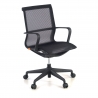 Fox black office chair design, tilting backrest, in mesh