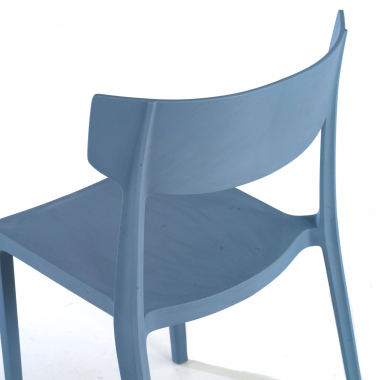 visitor chair blue samba plastic no armrests 4