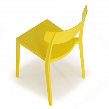 visitor chair yellow samba plastic no armrests 6