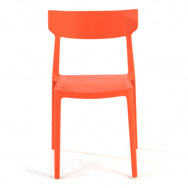 visitor chair red samba plastic no armrests 3