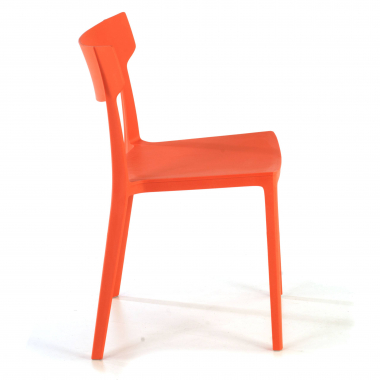 visitor chair red samba plastic no armrests 7