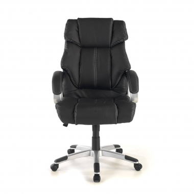 office chair black alaska synthetic leather upholstered armrests 3