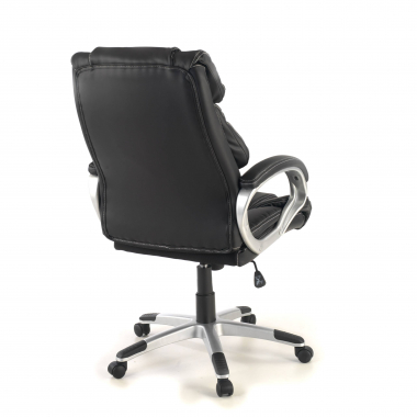 office chair black alaska synthetic leather upholstered armrests 8