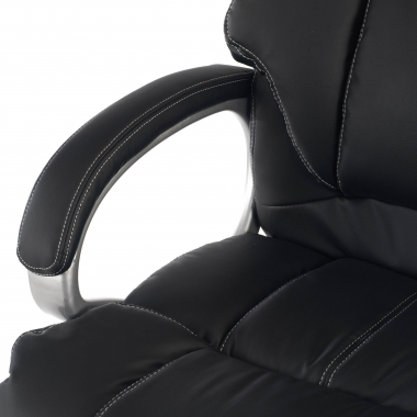 office chair black alaska synthetic leather upholstered armrests 5