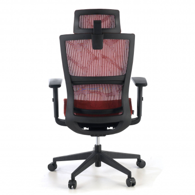 ergonomic chair red winter mesh 3d adjustable armrests double lumbar support headrest 6