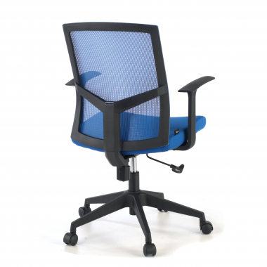 swivel chair blue office chair mesh fixed armrests lumbar support 7