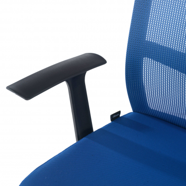 swivel chair blue office chair mesh fixed armrests lumbar support 5