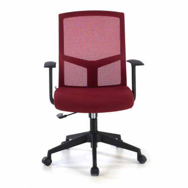 swivel chair red office chair mesh fixed armrests lumbar support 9