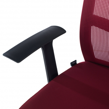 swivel chair red office chair mesh fixed armrests lumbar support 7