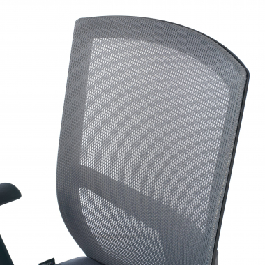 swivel chair gray office chair mesh fixed armrests lumbar support 6