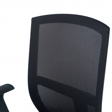 swivel chair black office chair mesh fixed armrests lumbar support 5