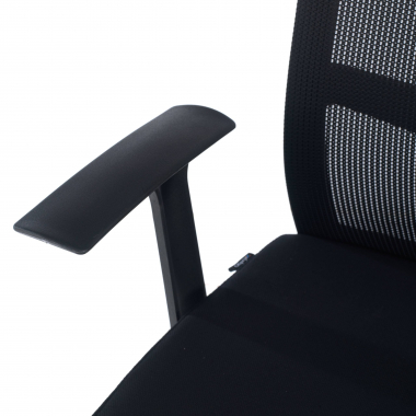swivel chair black office chair mesh fixed armrests lumbar support 8