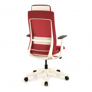 ergonomic chair white red white frame fabric 3d adjustable armrests 9