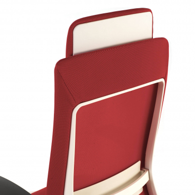 ergonomic chair white red white frame fabric 3d adjustable armrests 10