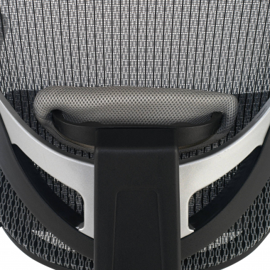office chair gray flex mesh movable armrests lumbar support headrest 5