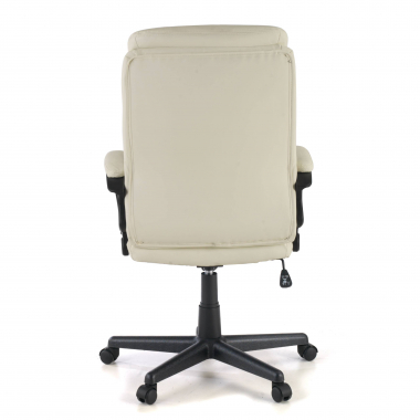 office chair white denis synthetic leather upholstered armrests 4
