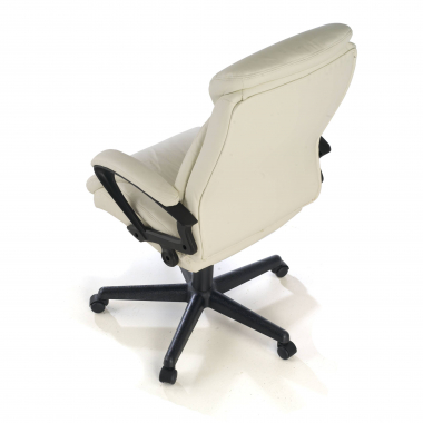 office chair white denis synthetic leather upholstered armrests 8