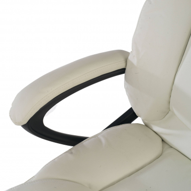 office chair white denis synthetic leather upholstered armrests 7