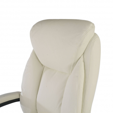 office chair white denis synthetic leather upholstered armrests 6