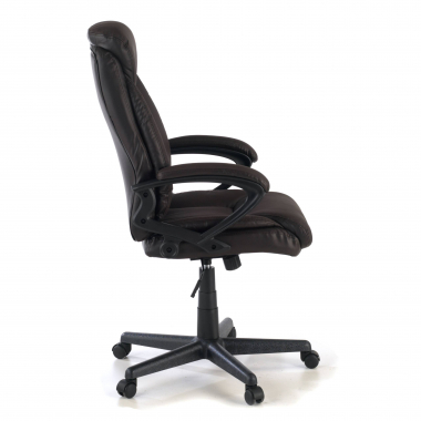 office chair brown denis synthetic leather upholstered armrests 8